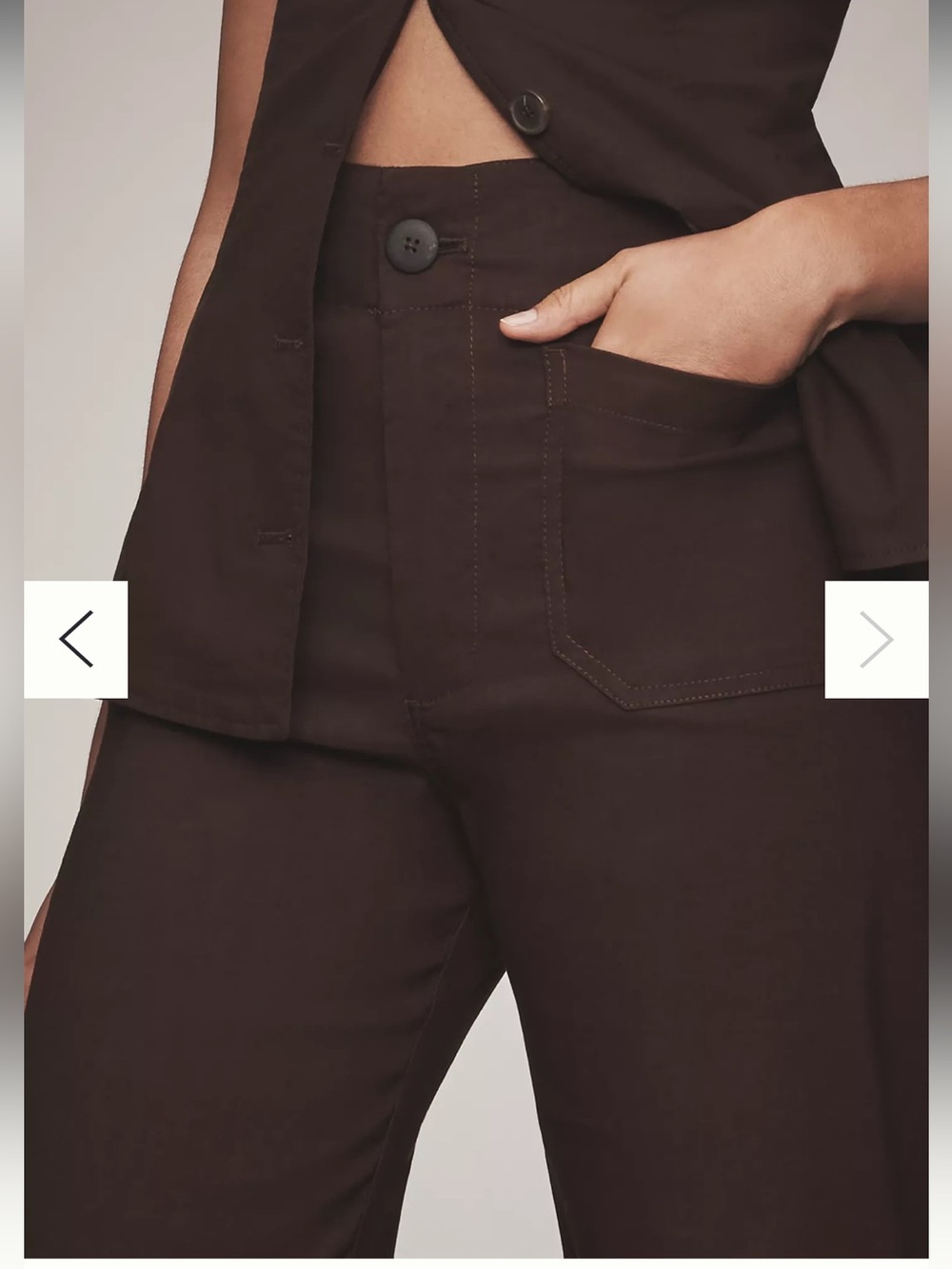 Anthropologie Maeve Colette High-Rise Wide-Leg Full-Length Pants in Magic Fabric - Picture 3 of 10